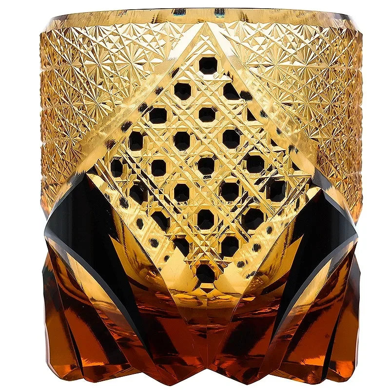 Wine Glasses Luxe Handmade Chrysanthemum Glass Wine Set Edo Kiriko Whisky Glass Japanese Carved Wedding Wine Glasses Vintage Cup